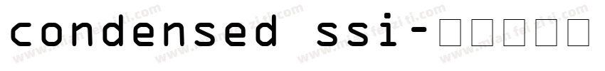 condensed ssi字体转换